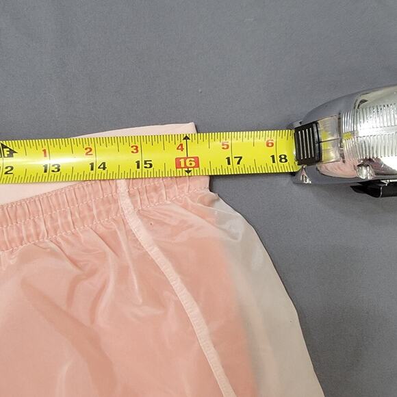 Nike Running Shorts L Peach Orange Dri-Fit Colorblock Lined - Picture 3 of 11